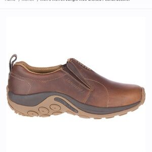 Merrell Tan Leather Slip-On Shoes